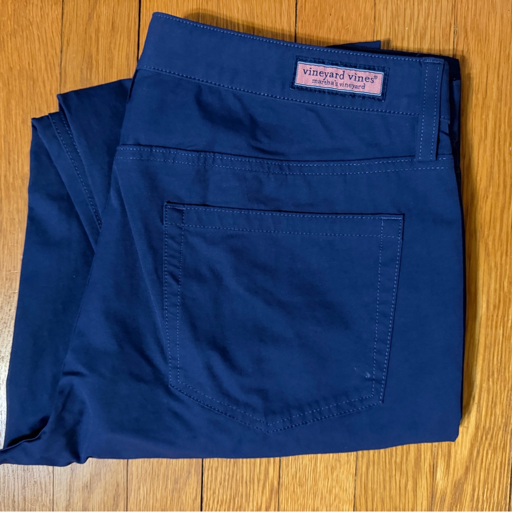 Vineyard Vines Mens Navy On The Go 5 Pocket 32x32 Pants